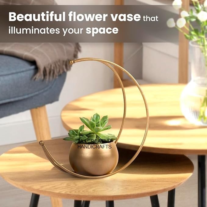 TERRA BLOOM ARTISANS Crescent Style Planter Vessel