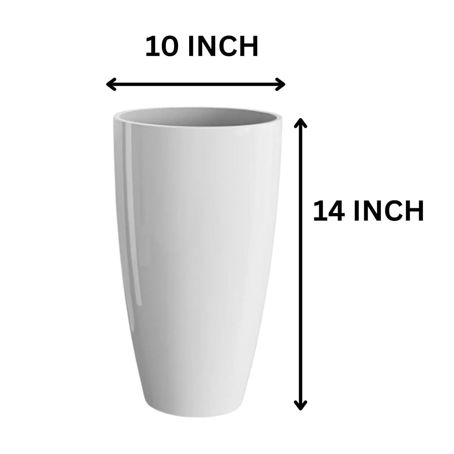 MEADOWCRAFT Decorative Tower Planter 14 Inch Garden Containers