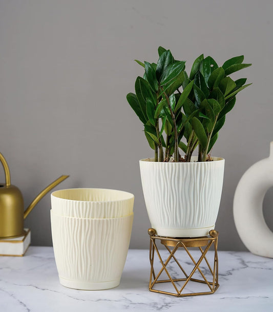 Nova Flora Set of 3 Self Watering Pots for Home
