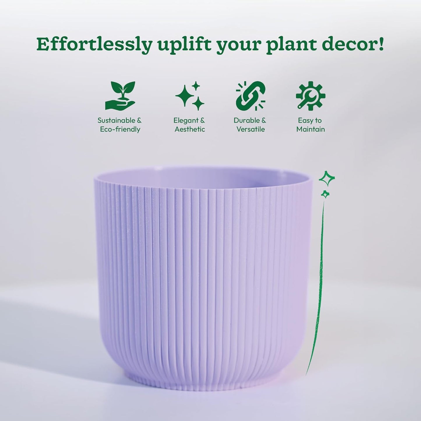 UnityGreen Mediterranean Plant Vessels for Interior Design, Garden Styling, Outdoor Spaces Rainbow Series