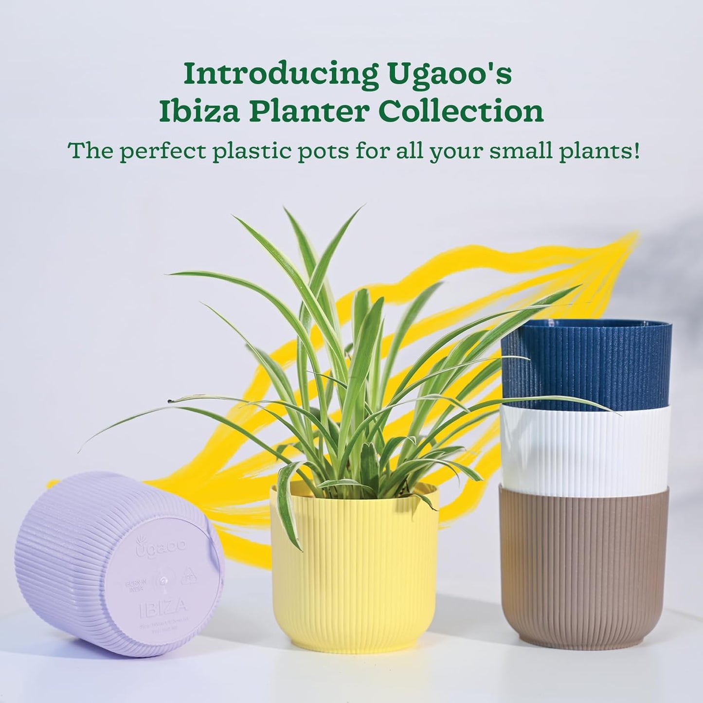 UnityGreen Mediterranean Plant Vessels for Interior Design, Garden Styling, Outdoor Spaces Rainbow Series