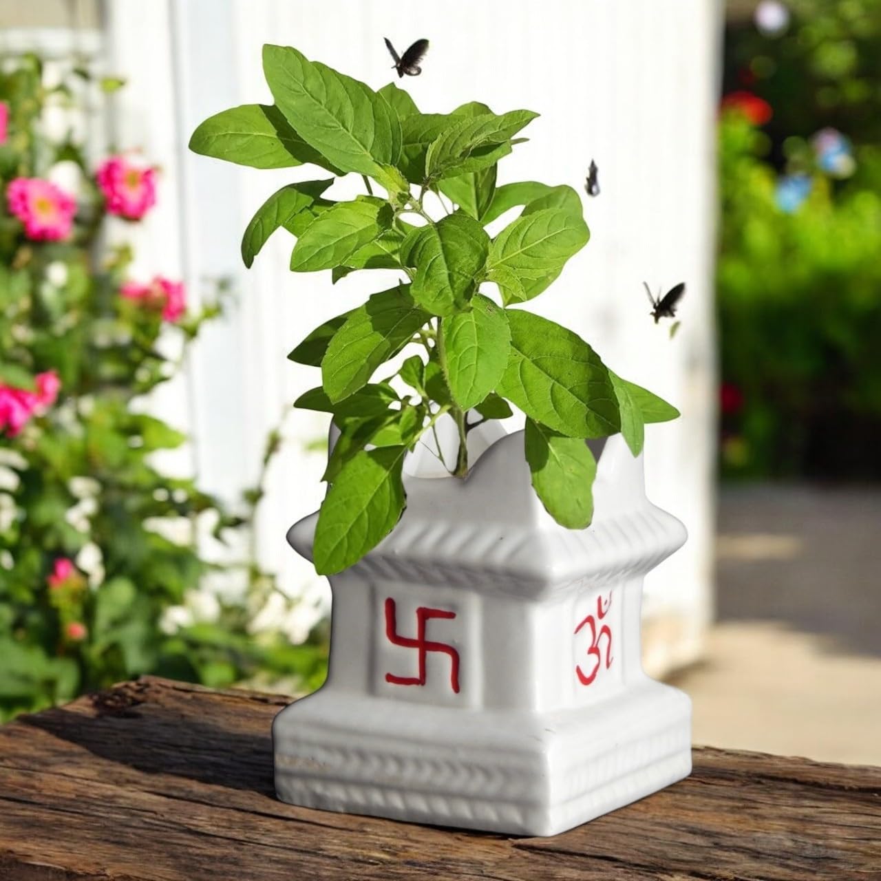 EarthBloom 5 inch Tulsi Ceramic Plant Pots