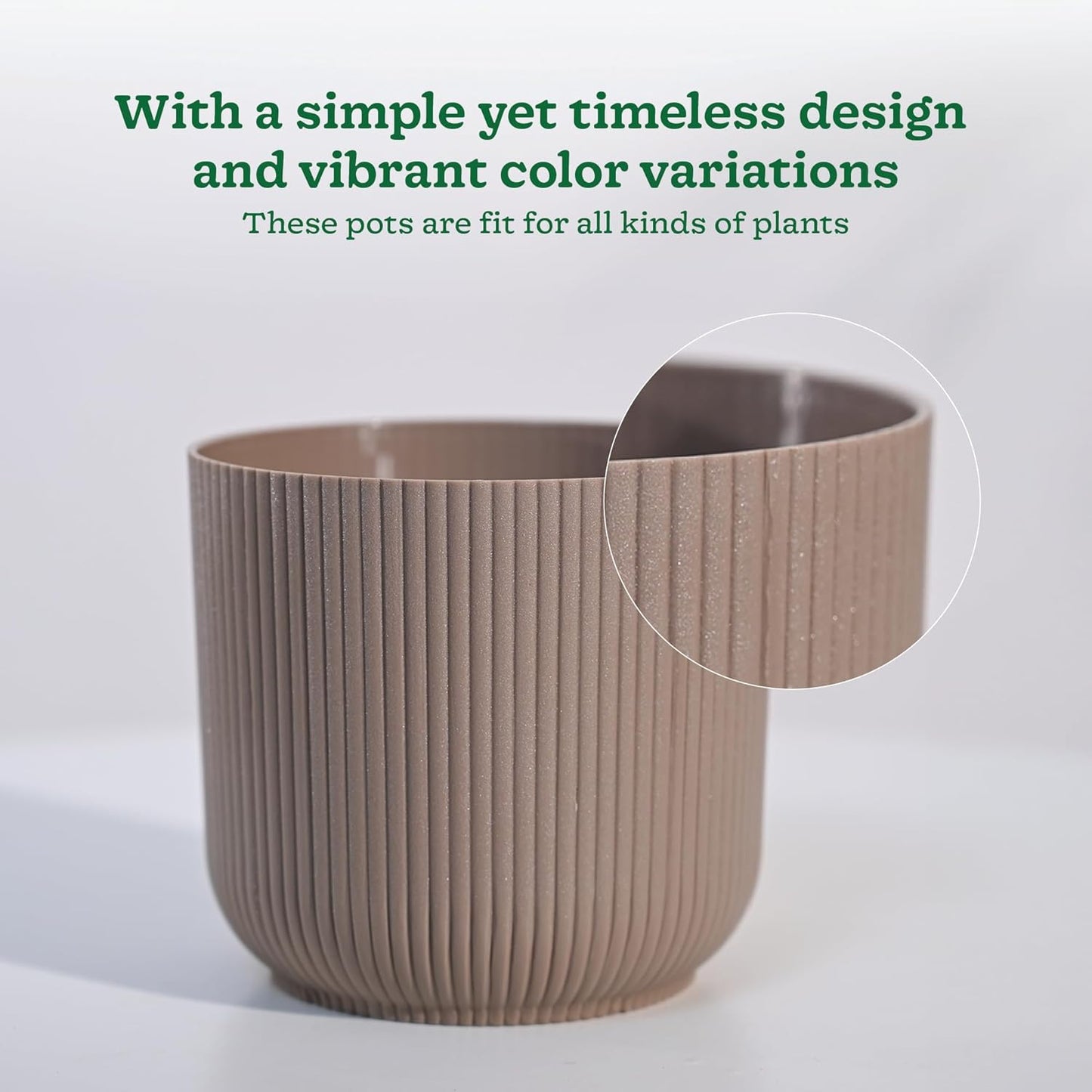 UnityGreen Mediterranean Plant Vessels for Interior Design, Garden Styling, Outdoor Spaces Rainbow Series