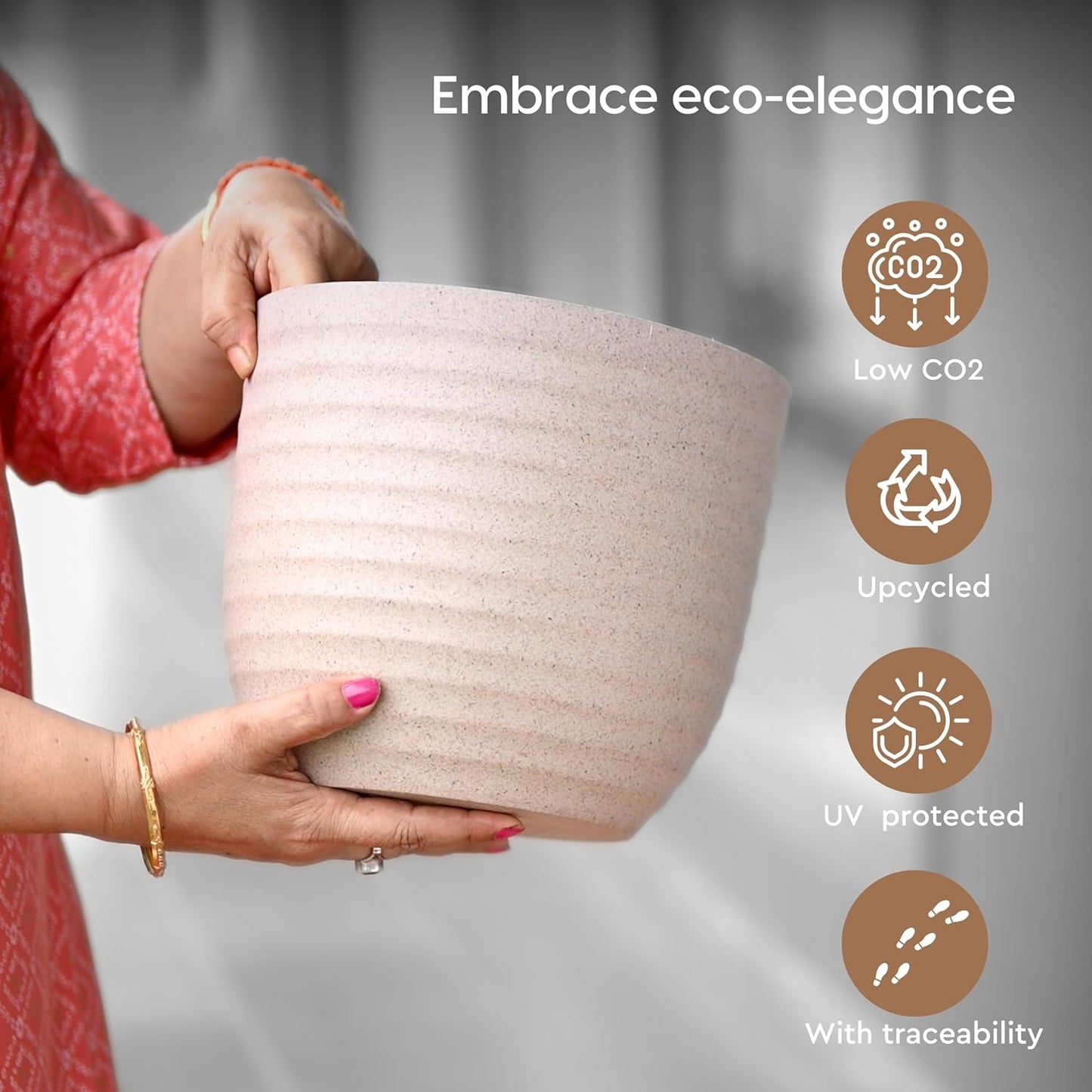 EcoBloom Duo Pack of Sustainable 4" Verona Plant Containers